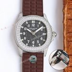 Swiss Patek Philippe Aquanaut Luce Bust Down Chocolate watch Super clone